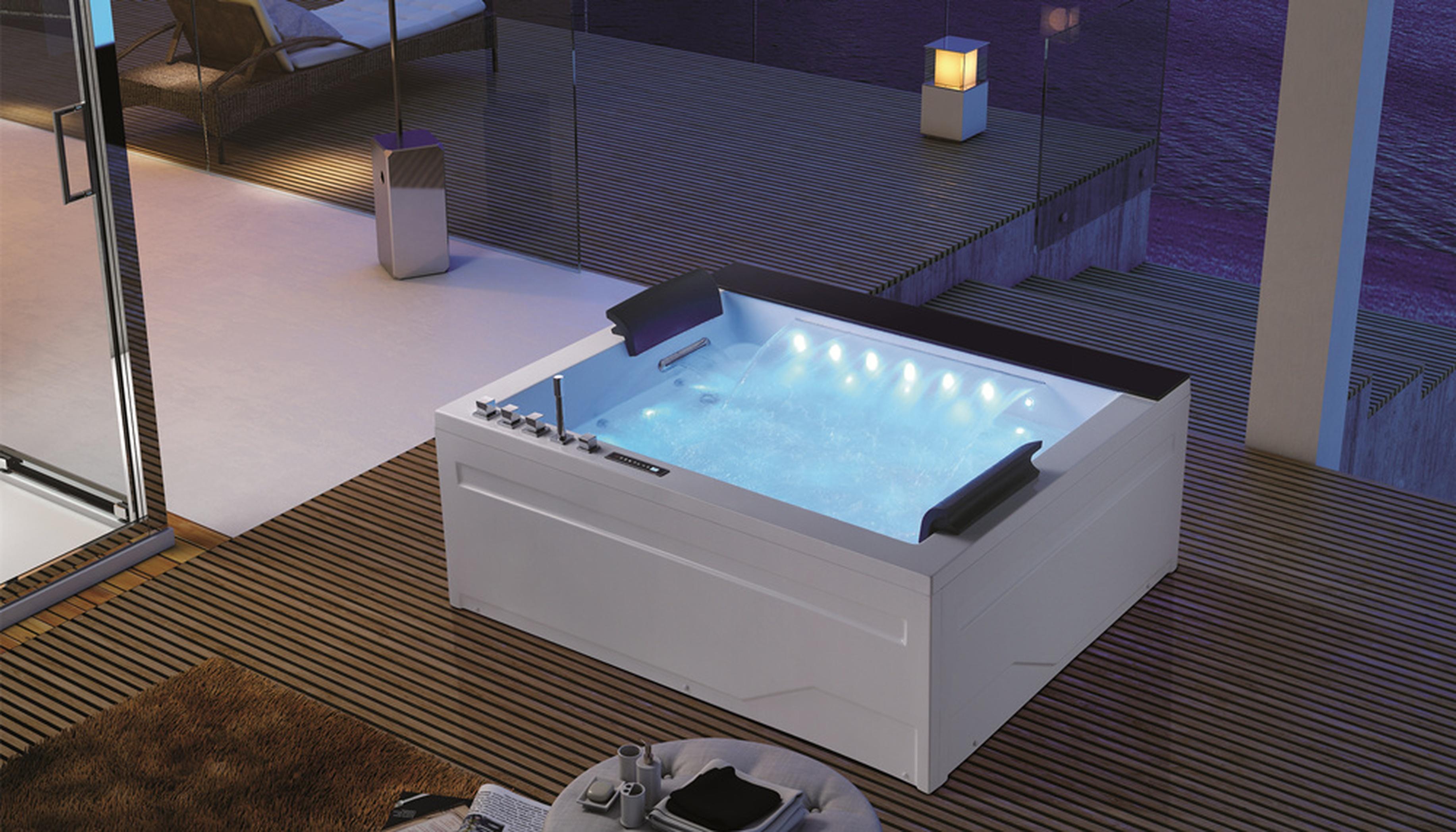 AEA Whirlpool Badewanne 2 Personen Wanne Led Beleuchtung Hydrotherapie JVM4067282693555