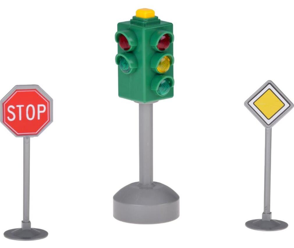 JOKOMISIADA Signalleuchte mit Ton und Licht + 2 Verkehrszeichen