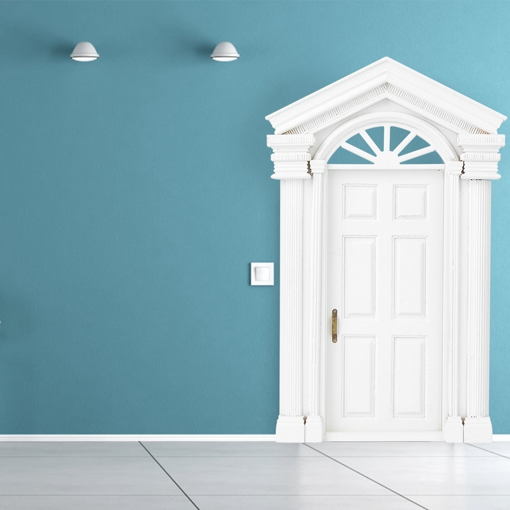 Cocosity Mini Puppenhaus Tür, Puppenhaus Tür, Puppenhaus Tür aus Holz, 1:12 Puppenhaus Tür, 1:12 Tür Möbel