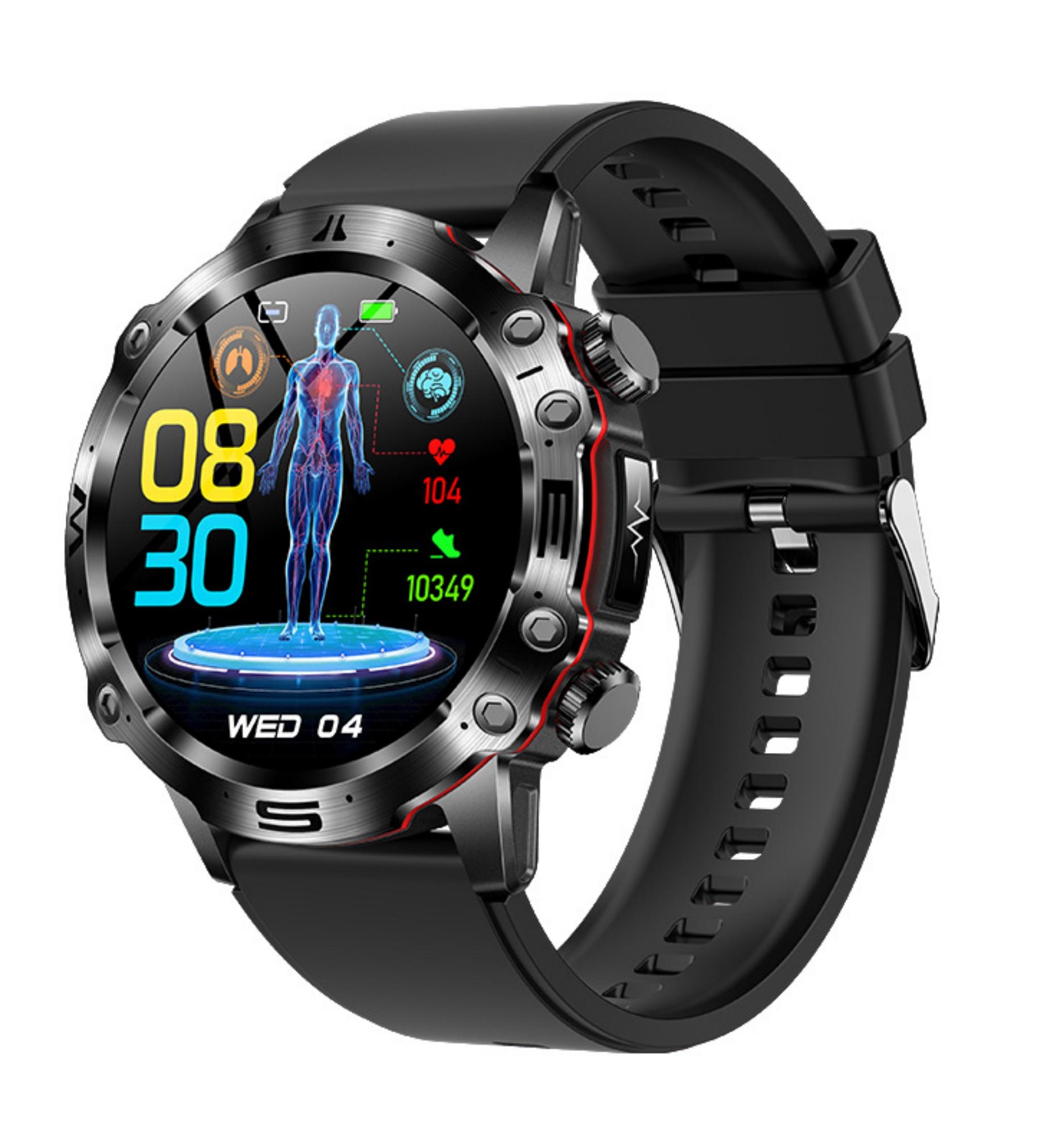 Homelody ET482 Herren Smartwatch mit Bluetooth Anrufen 1.43inch AMOLED Herzfrequenz messer Sport Smart Watch 207AP018-0330