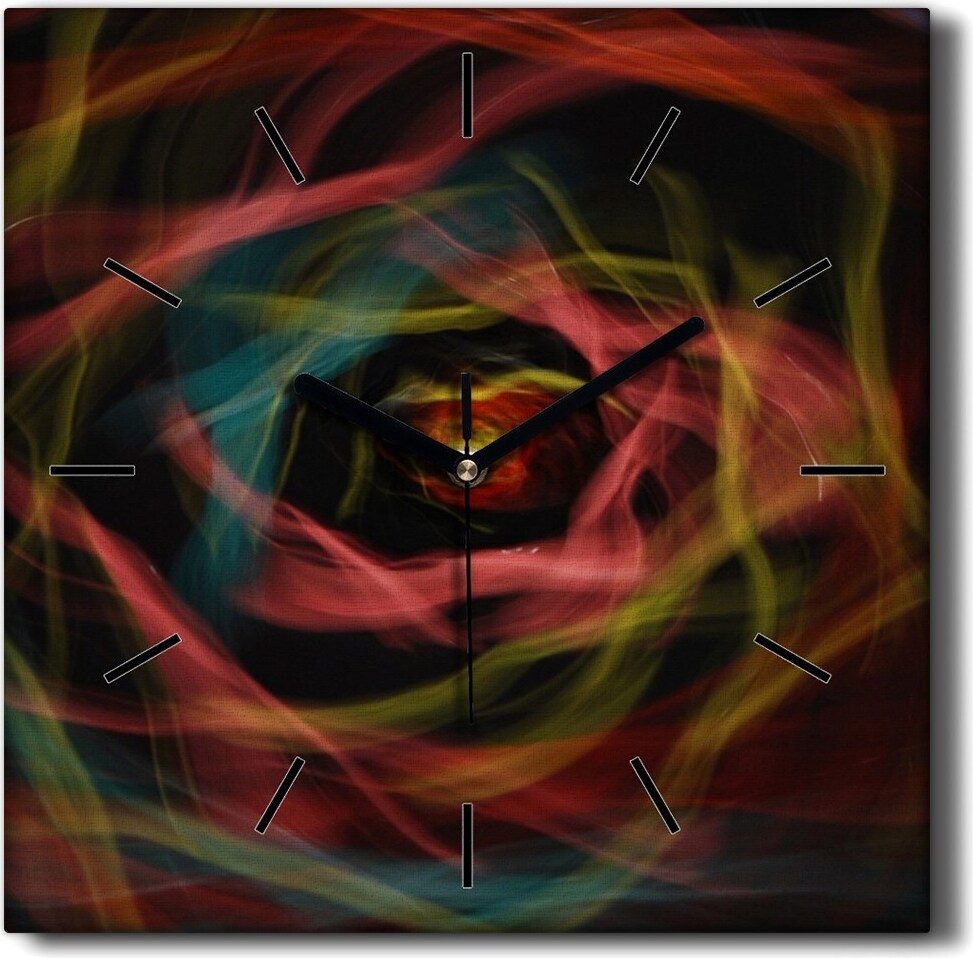 Coloray Hodiny Unikátní 30x30 cm Tiché hodiny Pro obývací pokoj a kuchy Nástnné hodiny Plátno erné ruiky hodin - Poární obratle