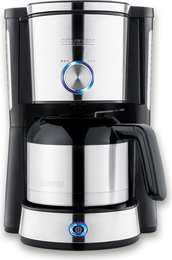 Filterkaffeemaschine Kaffemaschine Thermokanne SEVERIN KA 4845 8 Tassen 1000 W KA 4845 aus Edelstahl, gebürstetschwarzsilber Filterkaffeemaschine Kaffeemaschine Filterkaffee Kaffeezubereiter Filterkaffeemaschine Kaffeemaschine Mit Thermoskanne 4845000