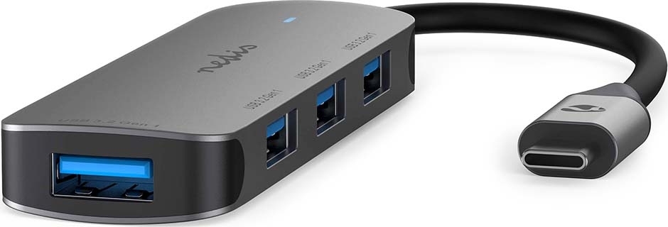 Nedis USB-Hub | 1x USB-C™ | 4x USB-A-Buchse | 4-Port-Anschluss/-Anschlüsse | USB 3.2 Gen 1 | USB Power | 5Gbps