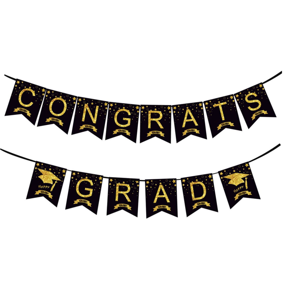 Crrynuo Abschluss-Dekoration, Abschluss-Luftballons, 12 Abschluss-Kuchenaufsatz, 1 Prüfungs-Abschluss-Banner, 14 Ballons, Abschluss-Party-Dekorationen KAU-XY-UN-231202-150