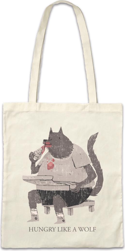 Urban Backwoods Hungry Like A Wolf, Stofftasche, Farbe: Beige BG16230NT_0