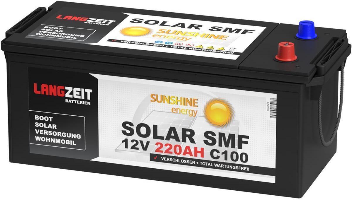 LANGZEIT Batterien Langzeit Solarbatterie SMF 220Ah 12V LZ220S