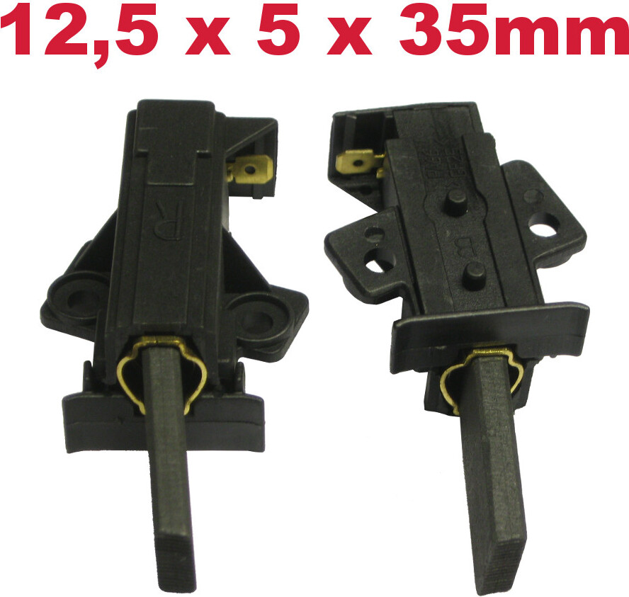 Trade-Shop 2x Kohlebürsten Motorkohlen 12,5 x 5 x 35 mm für Bauknecht WA 9440 A/WS WA JUBILAEUM 75/WS-D WA 1004/1 WS WA 9450 A/WS-EU WA 9455/A/WS/EU WA 9457 169077967