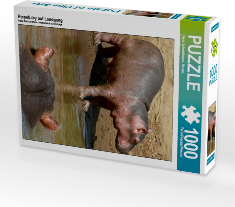Calvendo Hippobaby auf Landgang 1000 Teile Puzzle hoch 480x640mm, Schmidbauer Heinz; 7463642