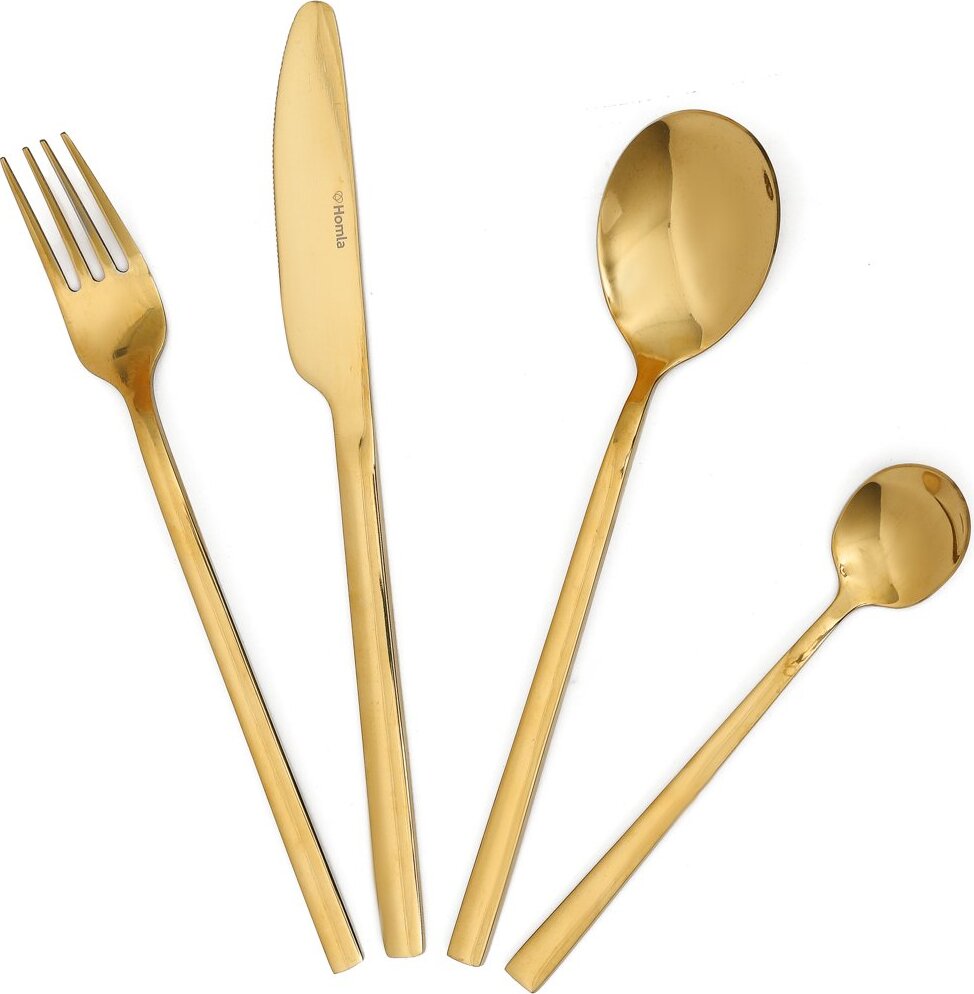 Besteckset Besteck Essbesteck ABELE 24-teilig Edelstahl Messer Gabel Löffel Teelöffel HOMLA