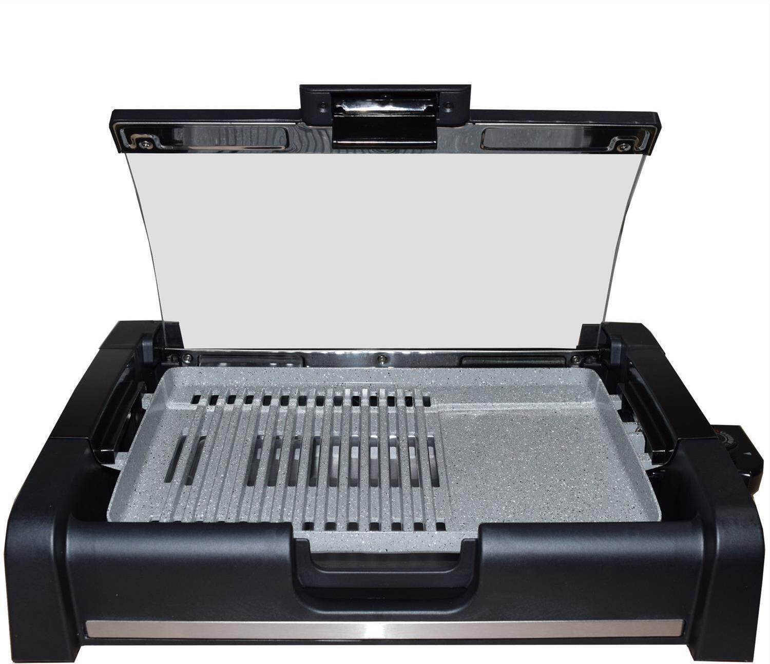 Párty gril so skleneným vekom Vundria | Stolný gril | Gril | Elektrický gril 2200W A-Ware
