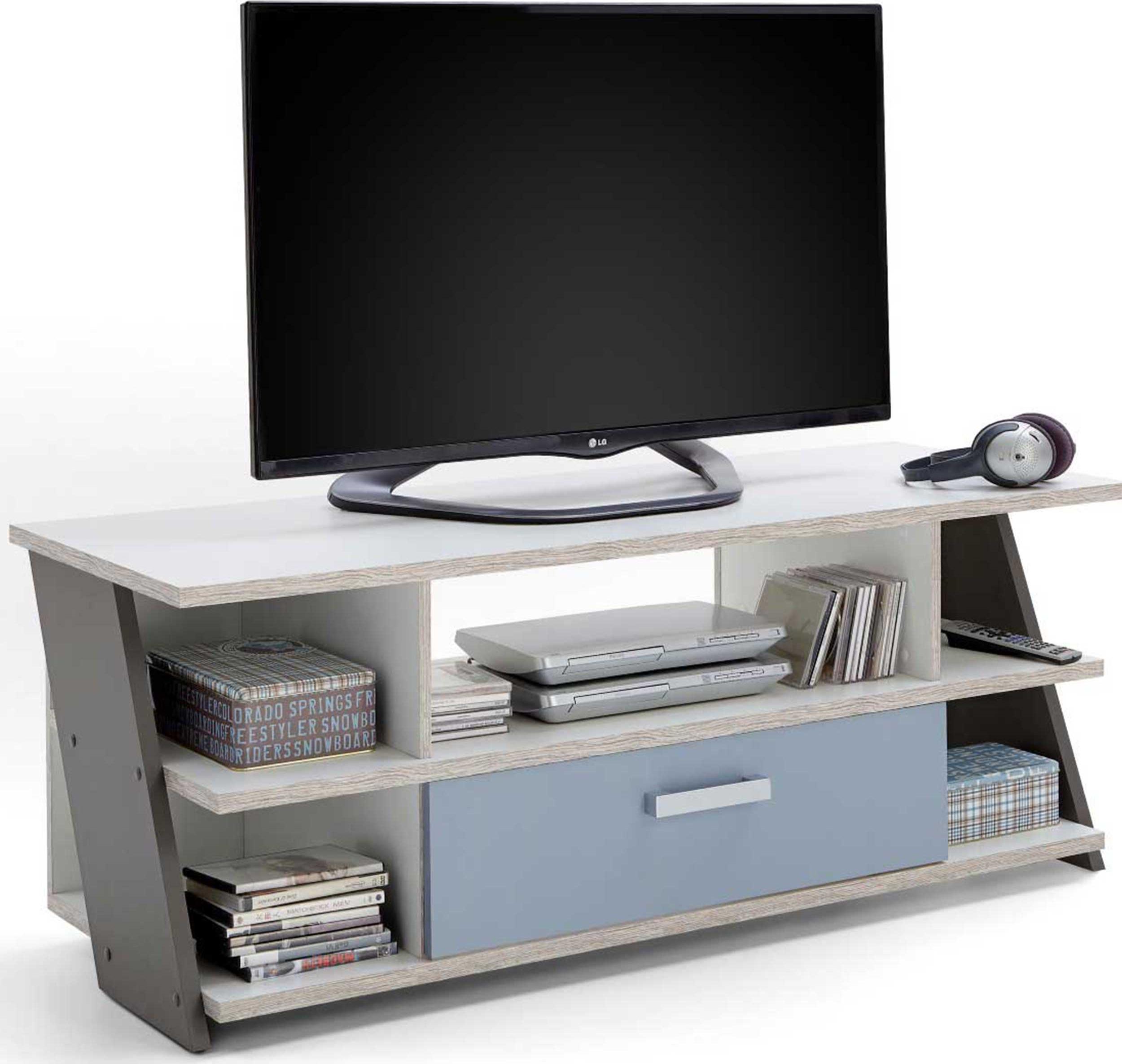 FMD Möbel Nano 135cm Fernsehmöbel - grau 814-005E