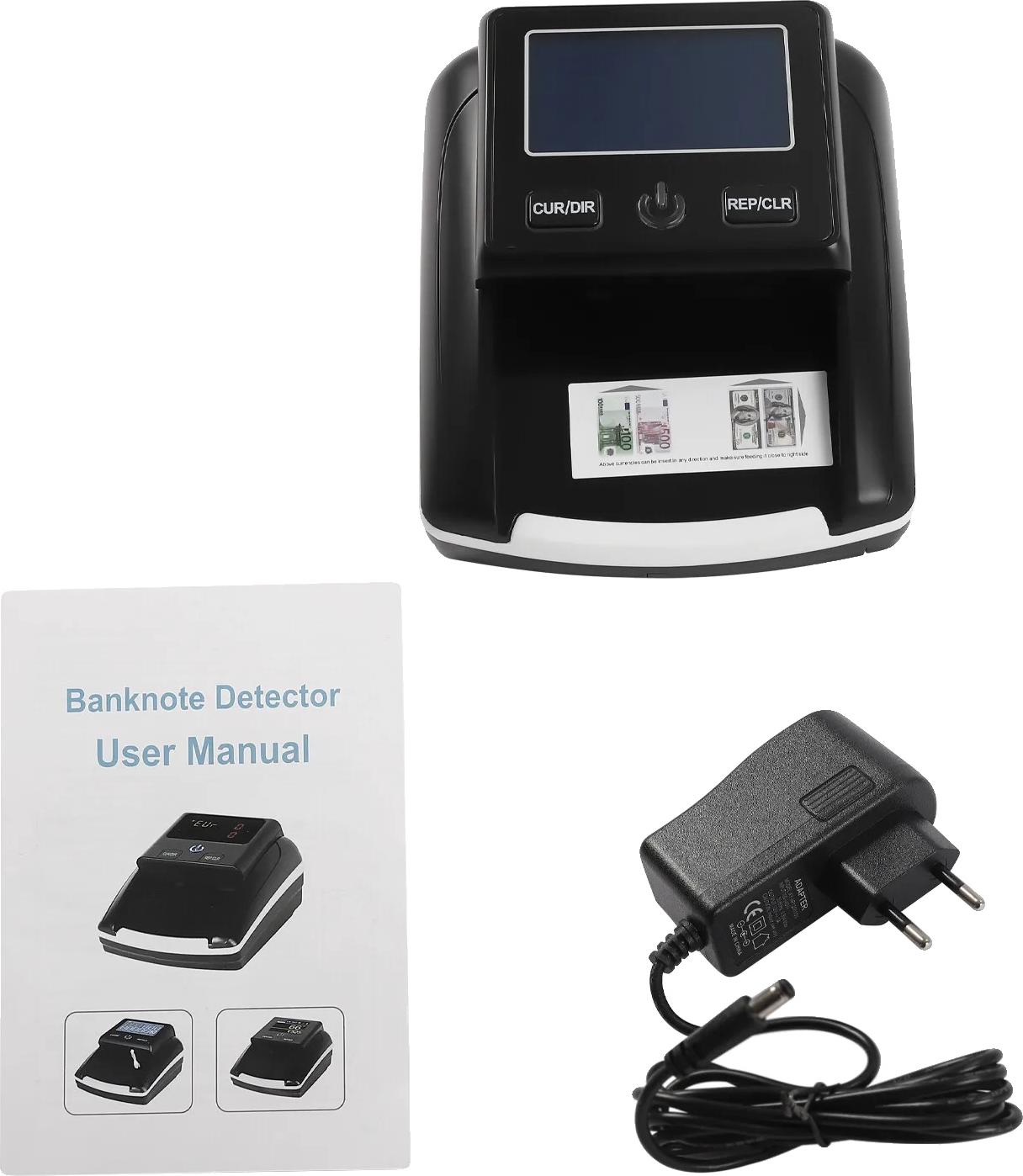 Počítadlo peňazí, UV a IR detekcia, prenosné a užívateľsky prívetivé, čierne