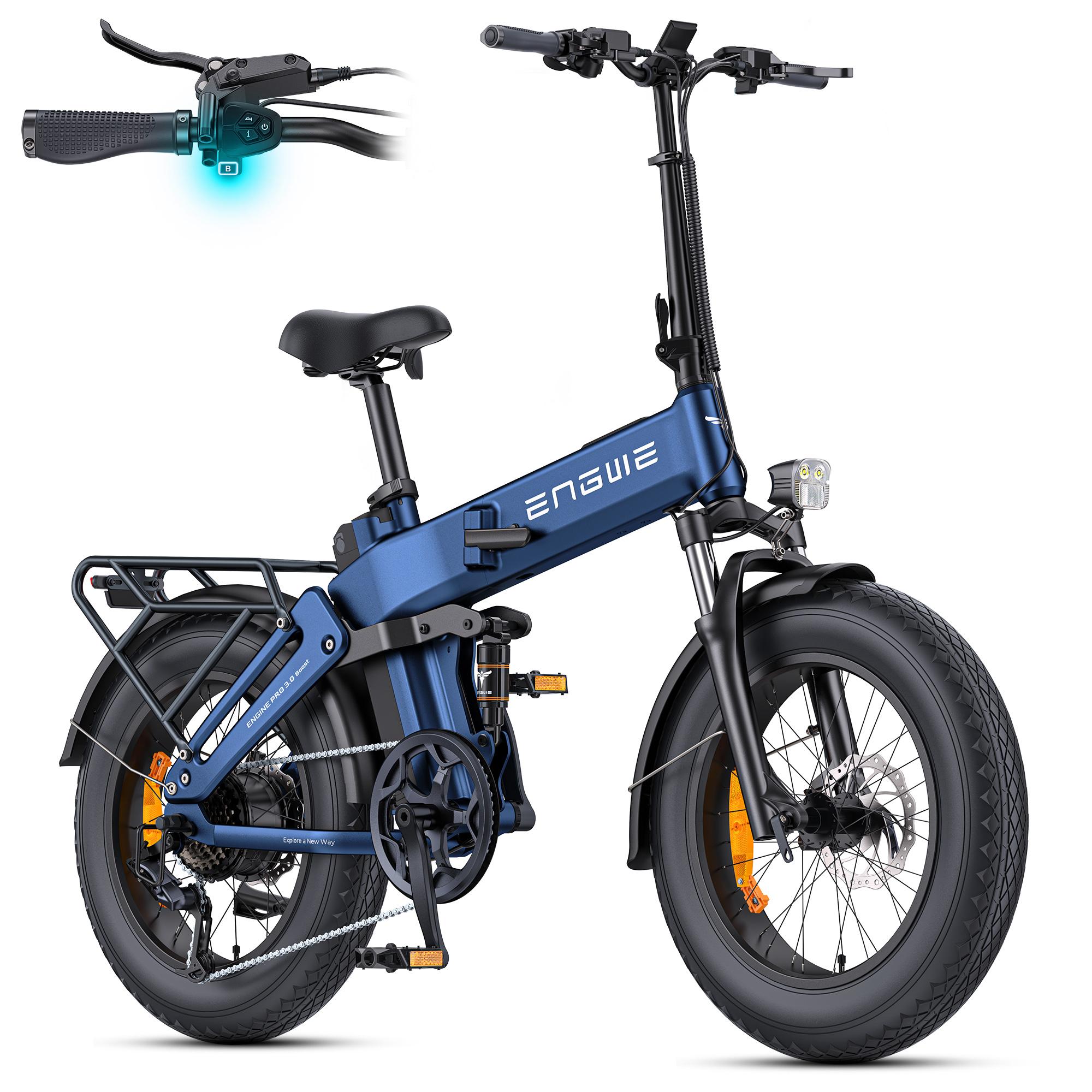 ENGWE e-bike skladací bicykel, 48V 15Ah batéria do 130 km, senzor krútiaceho momentu a hydraulické brzdy a APP pre akýkoľvek terén, ENGINE PRO 3.0 Boost