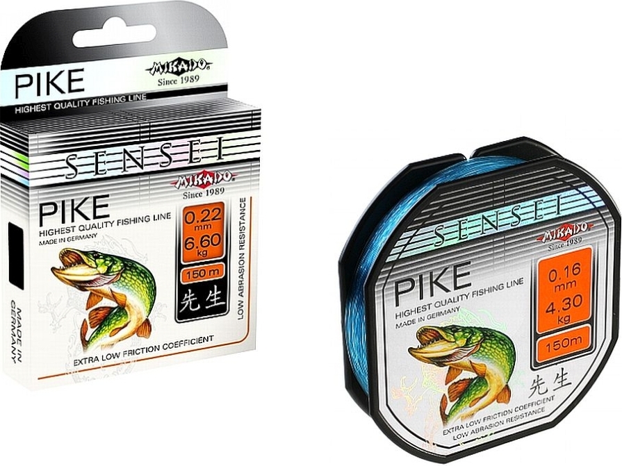 Mikado 150m sehr strapazierfähige Angelschnur "PIKE" Ø 0,30mm / 11,0kg ZPI-030