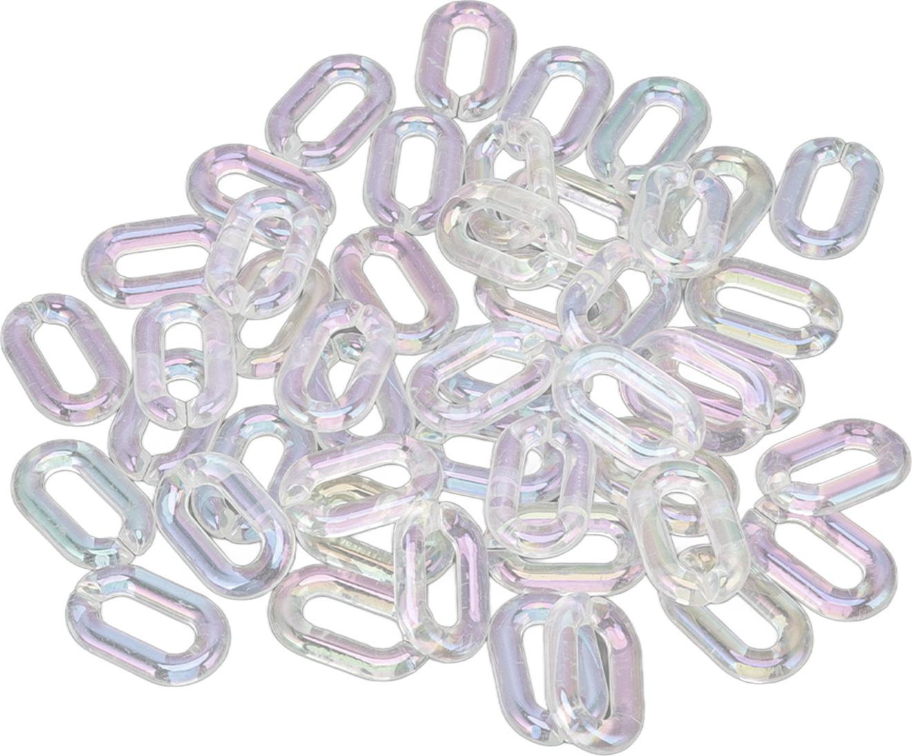 Cocosity Acryl Gliederringe Transparent,Transparente Gliederringe,Acryl Gliederketten,Gliederketten,Acryl Gliederringe,Kettenglied Dekor