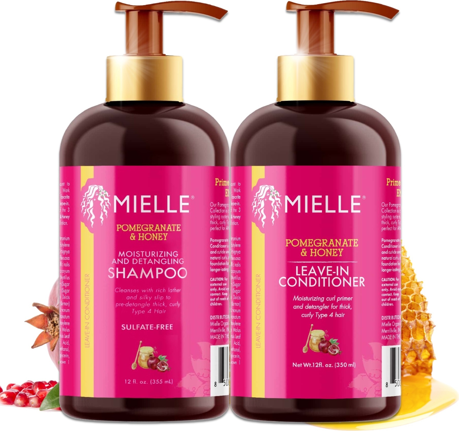 Haarpflege Haarwachstum Set Shampoo und Conditioner Pomegranate Honey von Mielle