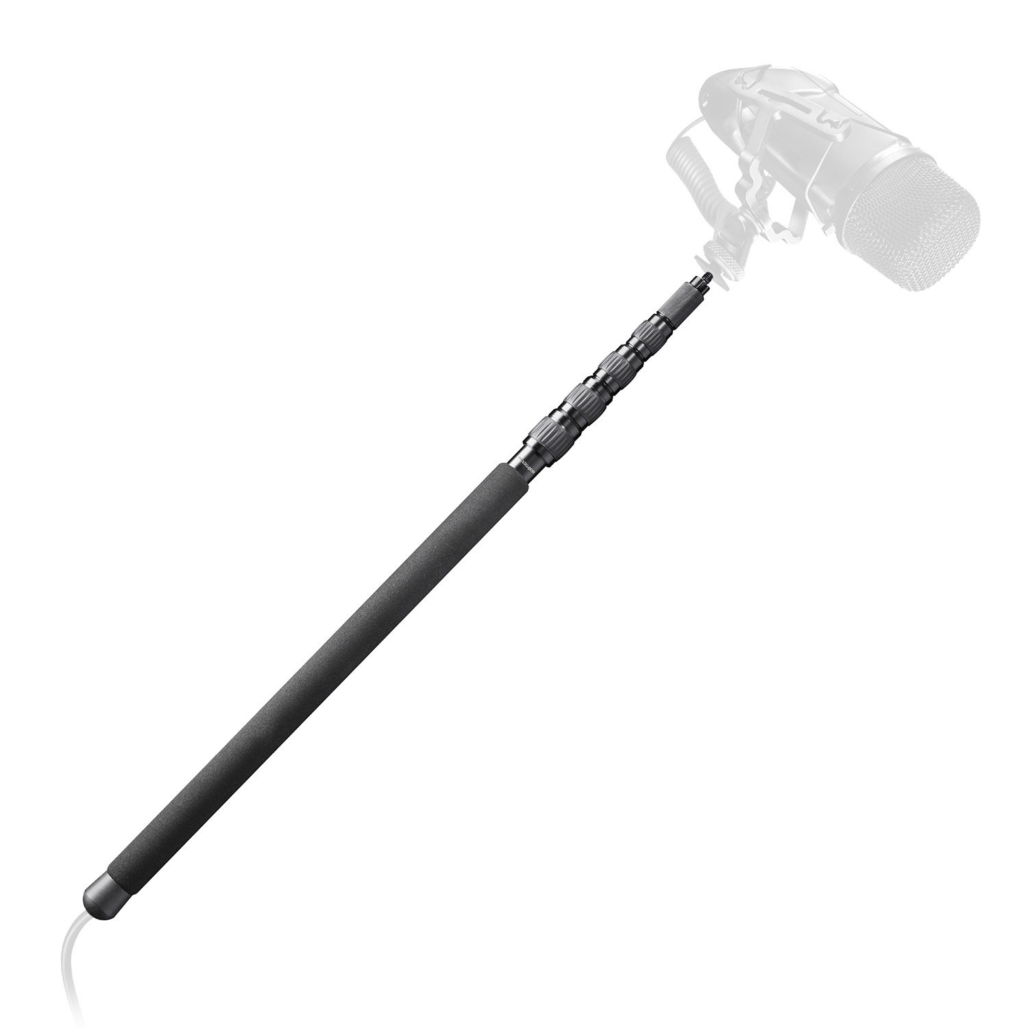 Walimex pro Tonangel MicPipe und Handstativ - 900 x 40 x 40 mm / max. Länge 3 m - mit 3/8" Gewinde und Kabelführung für Kabel mit max. 7 mm - Mikrofon-Angel für Mikro Video Zubehör 1020361