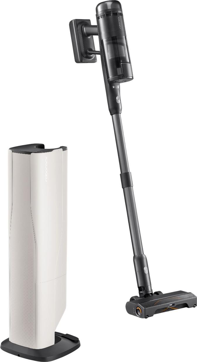 Roborock H60 Hub Ultra, Tyčový vysávač, Bezvreckové, Čierna, Biela, Suchý, HEPA, Cyklónový / filtrovanie