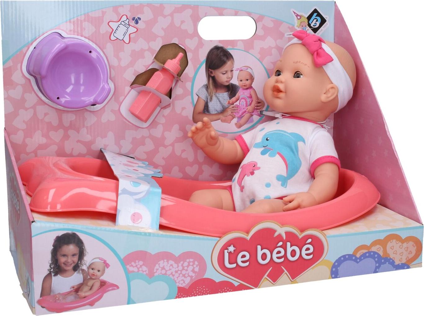 Wiky Puppe, die in die Windeln macht, mit Badewanne, 41 cm