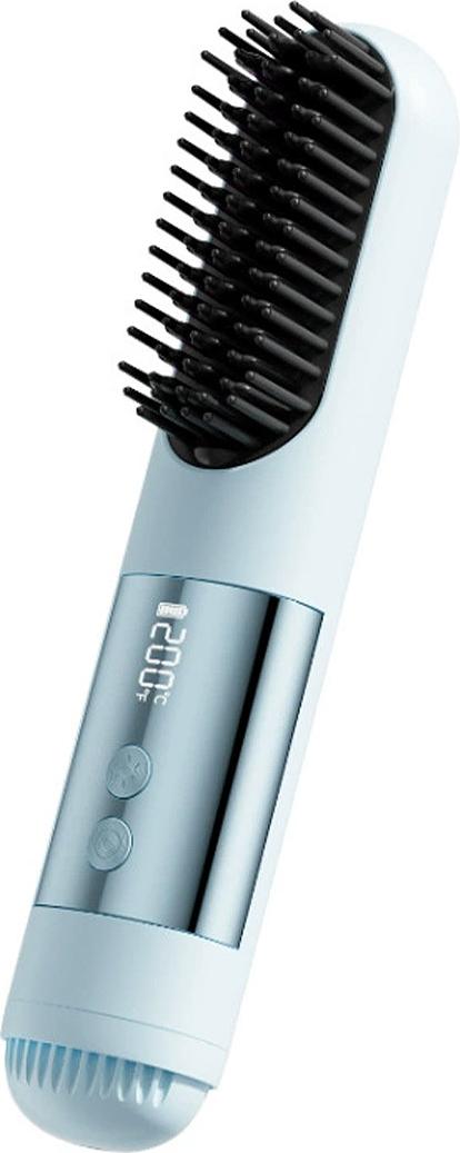 Dopwii Haarglätterbürste für Damen, tragbarer Haarglätterkamm mit 5 Temperaturstufen und Kaltluftfunktion, schnelles Aufheizen und ionische Keramikbeschichtung für frizzfreies Haar (Blau) KAUF-TRAD-HB2638-029