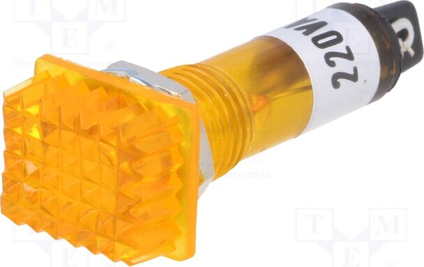 TNE 5x Kontrollleuchte: mit Neonleuchte gelb konvex 230VAC -25÷70°C Kontrollleuchten _1GH_NSL-Y