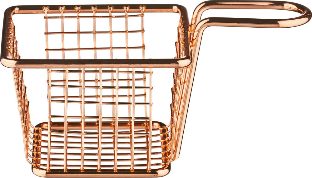 Stalgast Servier-Frittierkorb eckig, 100x100x70 mm (BxTxH), kupferfarben