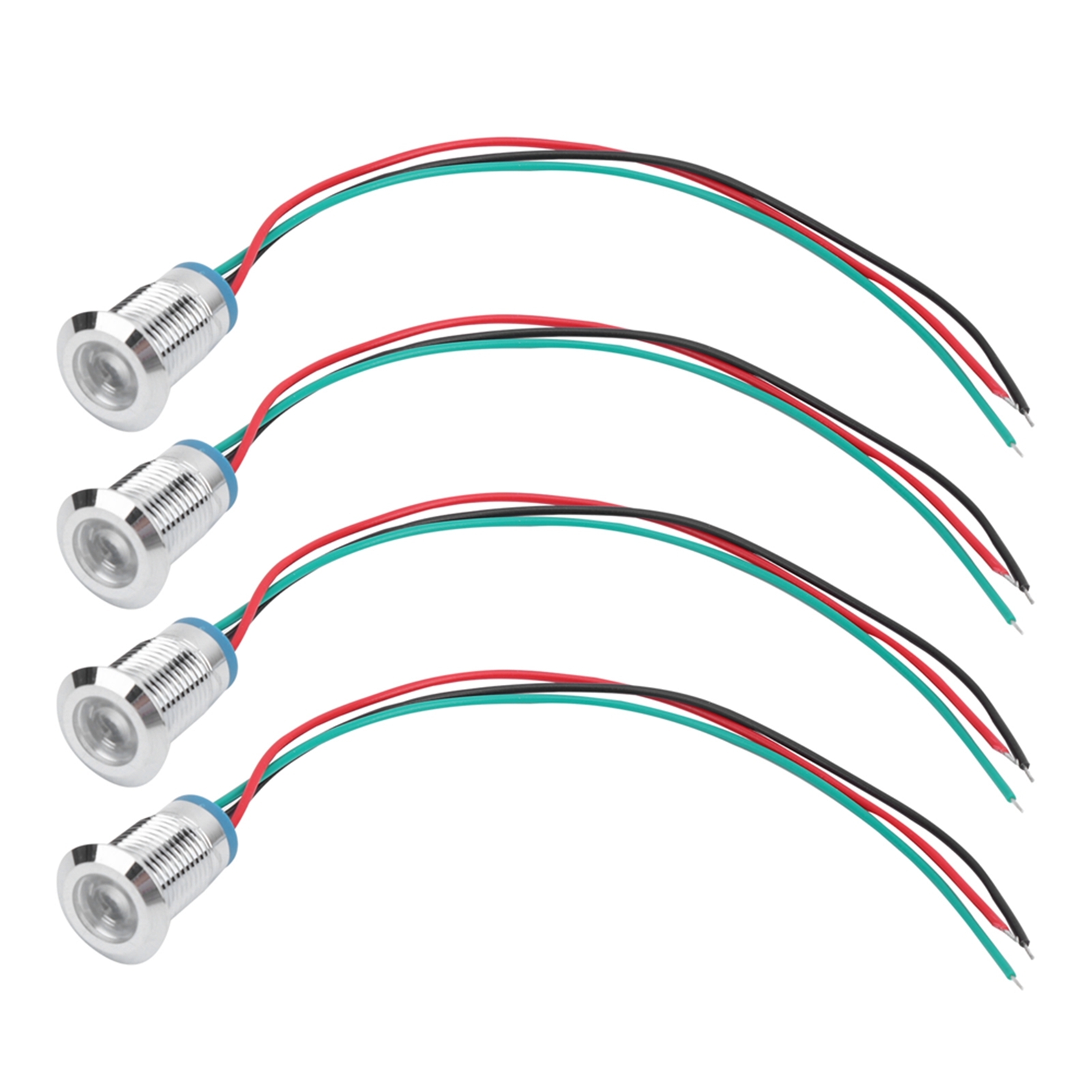 Cocosity Vorverdrahtete runde LEDs, runde Mini-LEDs, zweifarbige LED, wasserdichte runde LEDs, runde LED, LED-Anzeige