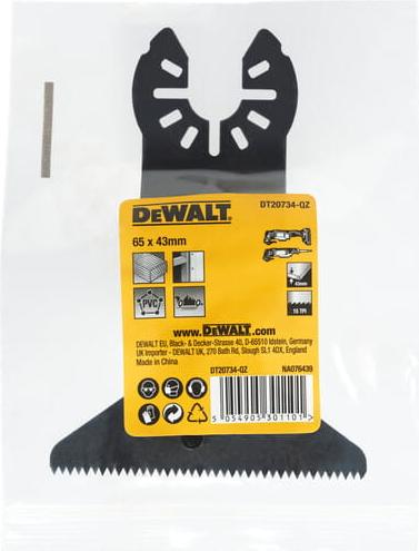 DeWalt Mehrfachschleifsägeblatt 43*65Mm - Dw Dt20734