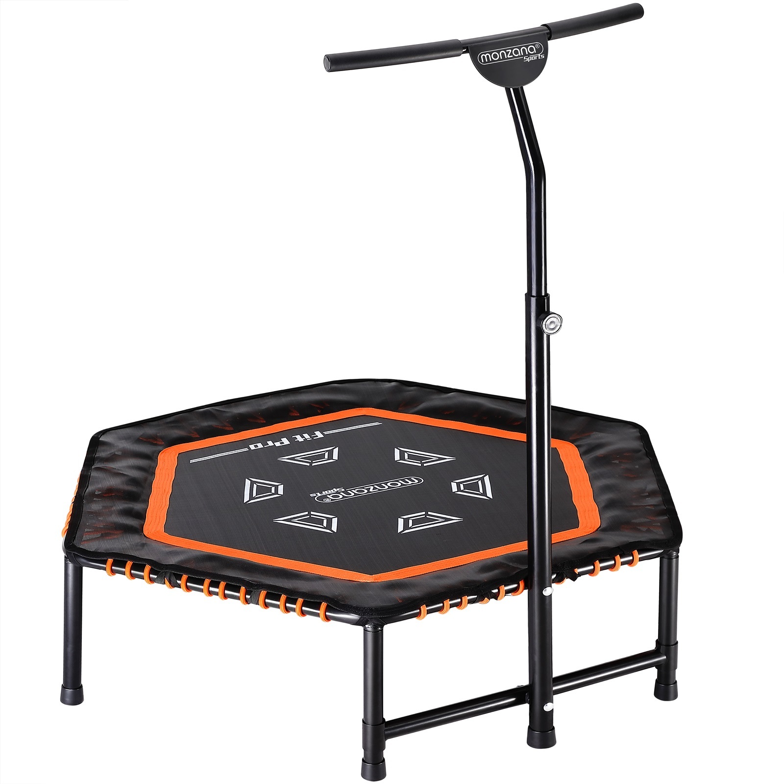 Trampolína na jumping LEA, Ø120x35 cm, čierna/oranžová