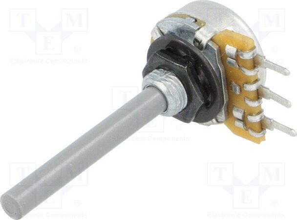 TNE 1x Potentiometer: 47k 0,25W 20% 1-Drehung 4mm ar THT Potentiometer 1 Umdrehung _1GH_PC16BU-47K-LIN