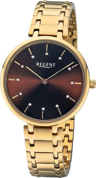 Regent Damen Uhr Metallarmband BA-464 Analog Metall Armband-Uhr gold URBA464