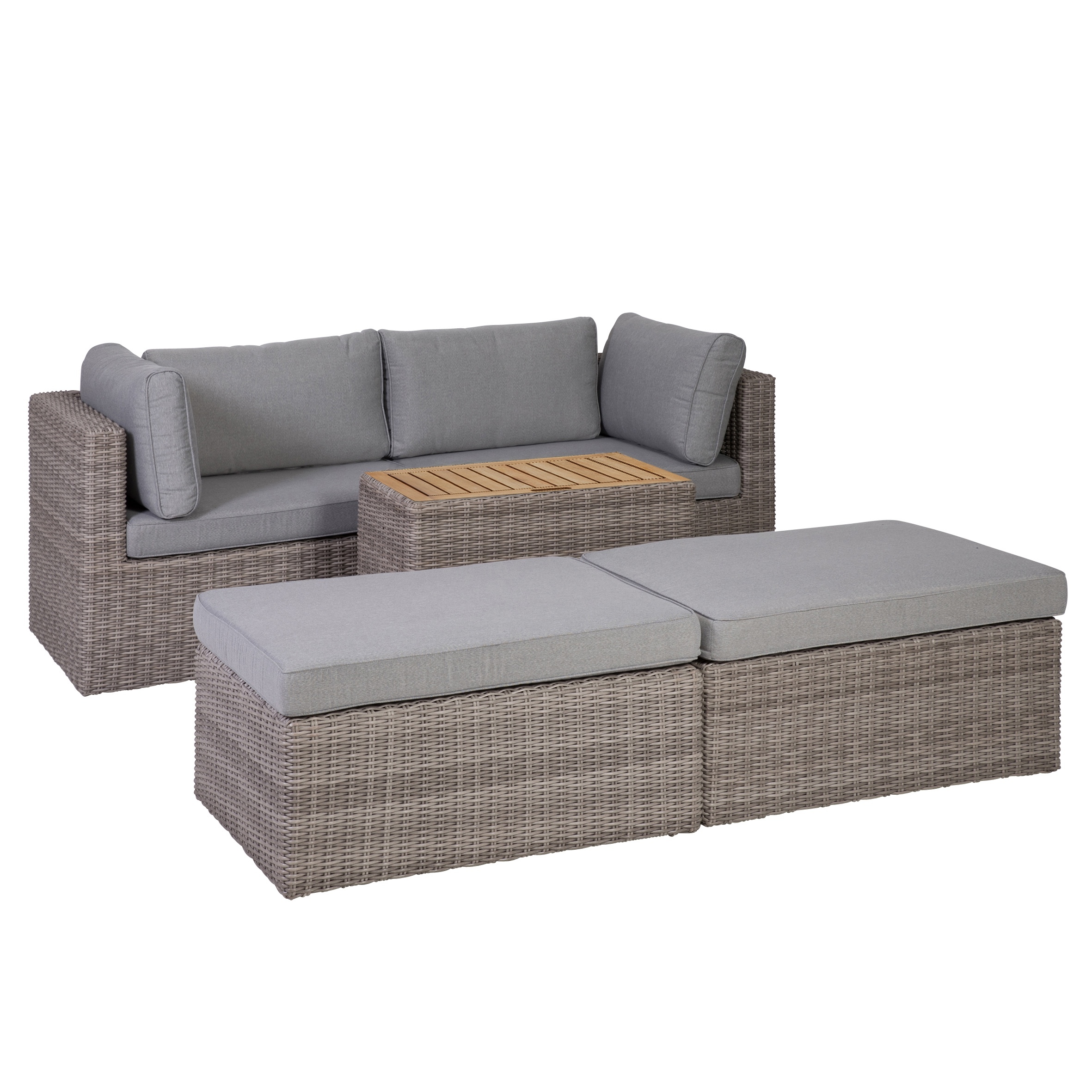 Lounge Olea Holz, mit Teak-Holz