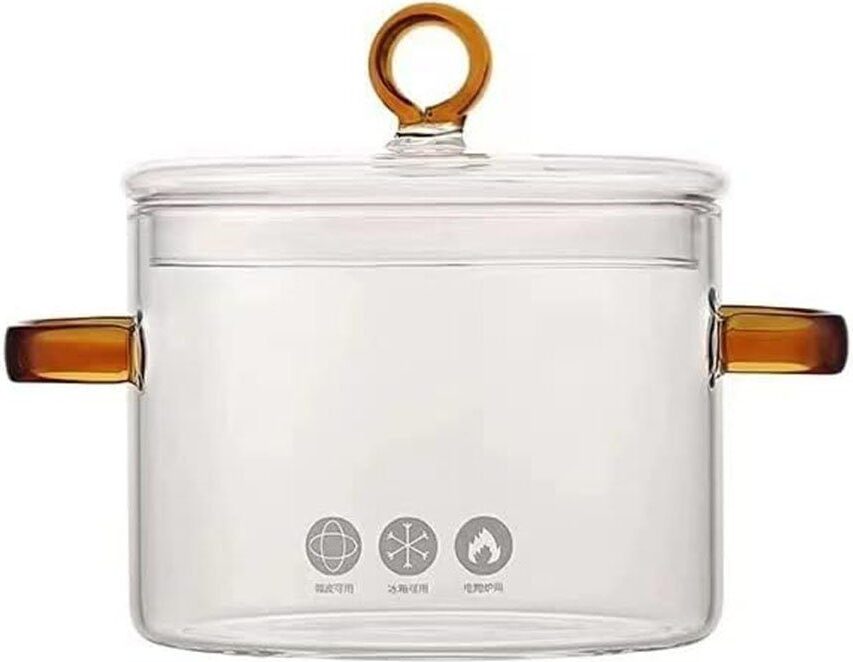 Produktbild von Serenitison Glaskochtopf Borosilikat - Hitzebeständig Für Herd & Mikrowelle 1,3-2,5L