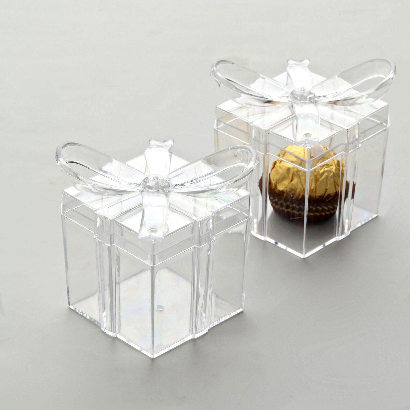 Fokelyi 12er-Pack | Transparente Geschenkboxen für Gastgeschenke, Behälter für Süßigkeiten – 7,6 cm KAU-ED-LYS-PH-20251220-285