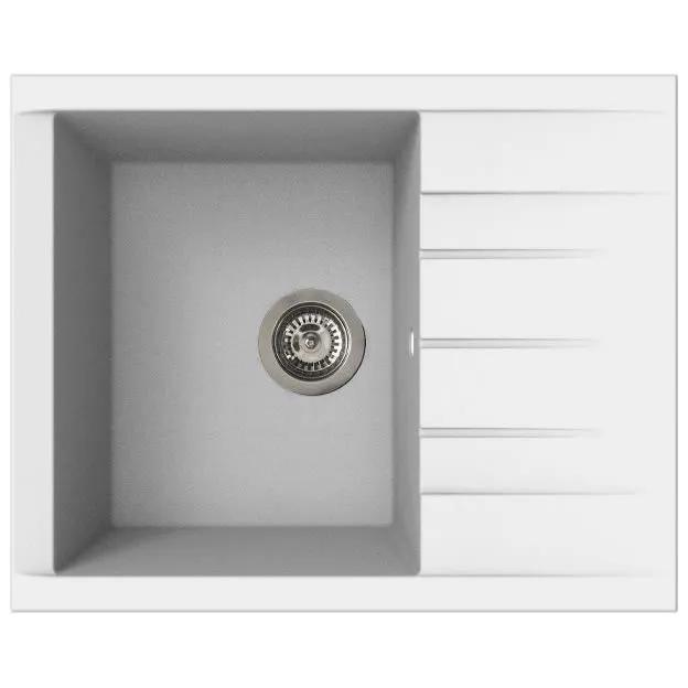 Waschbecken – SMC-Harz – Weiß – Einbau – STRADOUR – Würfel 1C XS – 62 x 50 cm