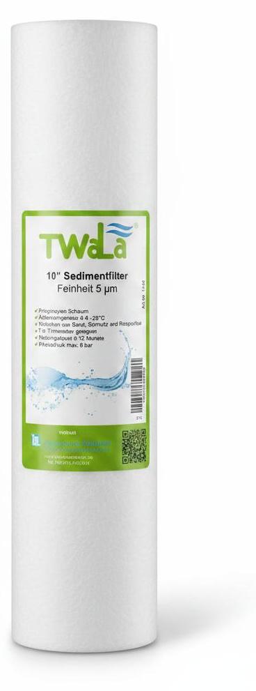10x TWaLa 10' Mix-Set Sediment Filter (5x 1µm & 5x 5µm) für Umkehrosmose, Brunnenwasser Wasserfilter 1155