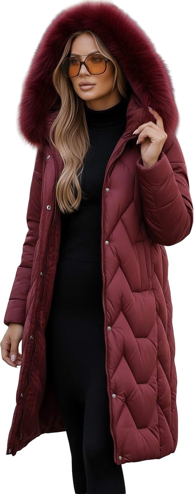 Damen Winterjacke Weinrot OZONEE JS/5M3229/1 S