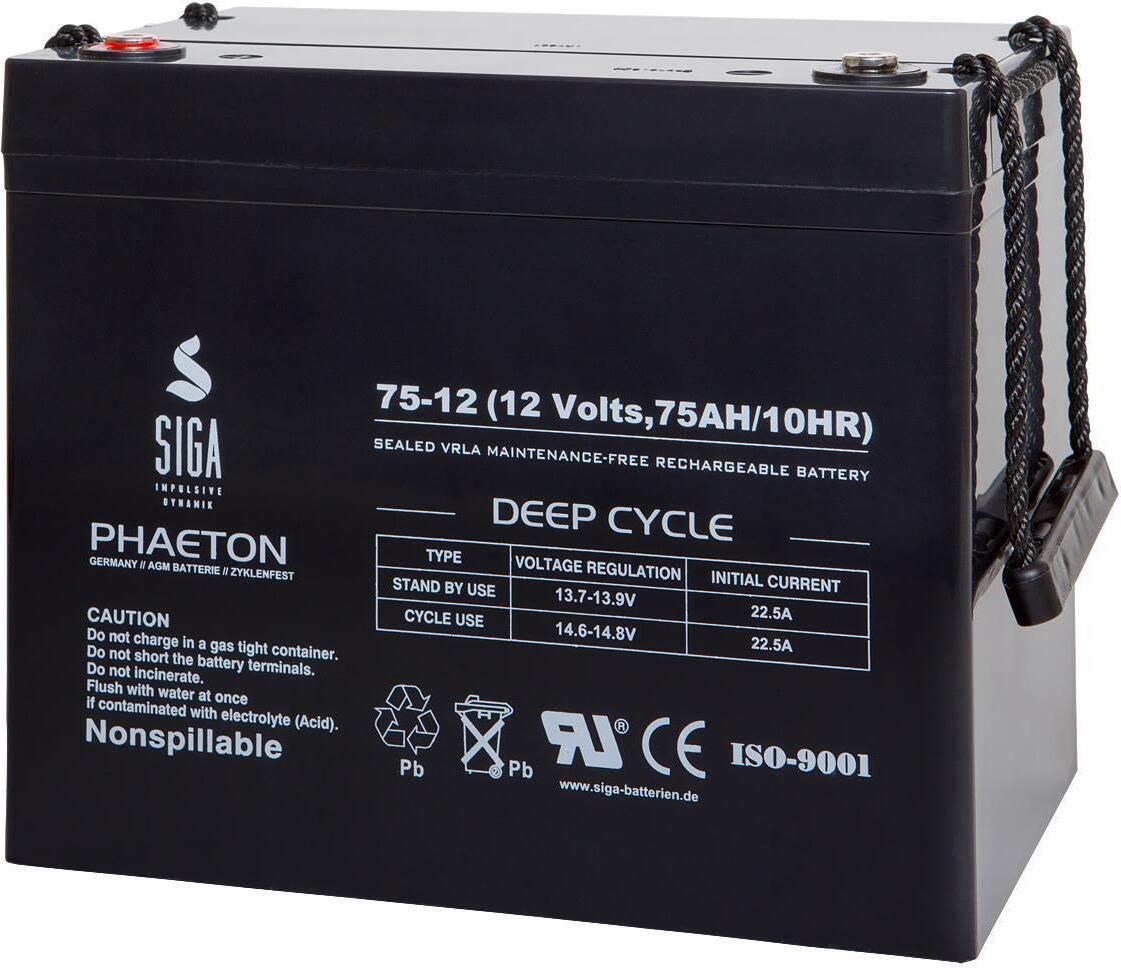 SIGA IMPULSIVE DYNAMIK SIGA Akku 12V 75AH AGM SIGA S75-12