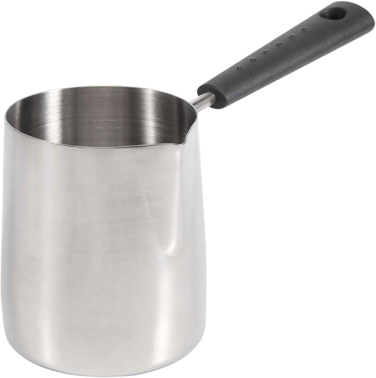 Meoiruery 350-ml-Wachsschmelztopf mit langem Griff für Kerzen, Seife, Wachsmelts, Duftwachsmelts; Metallkrug für Kaffee, Latte und Milch KAU-ER-LYS-PH-20260326-257