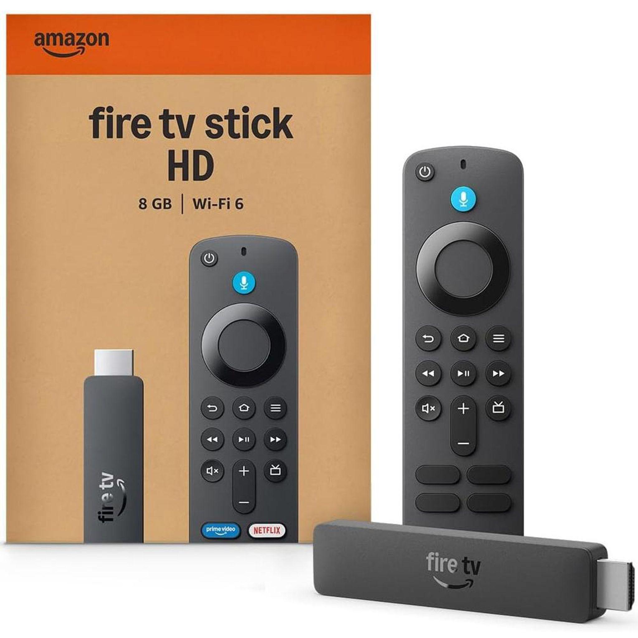 Streaming-Stick Amazon Fire TV Stick HD, WLAN, 8 GB, Schwarz