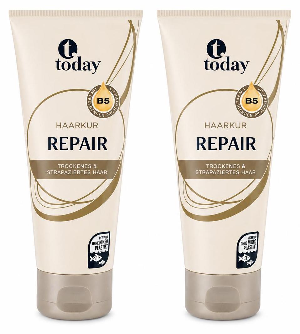 today Haarkur Repair für trockenes und strapaziertes Haar, 2 x 200 ml