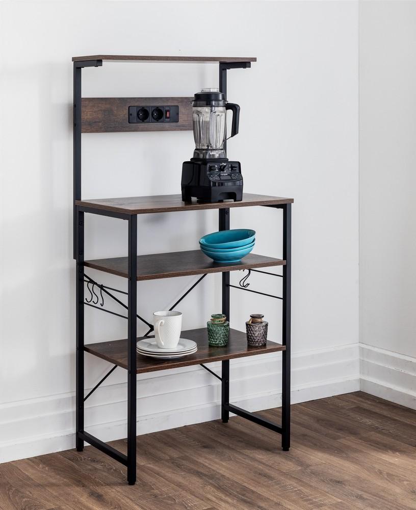 Prestige Home Living Indoor Küchenregal, ca. 60 x 40 x 133 cm - Braun