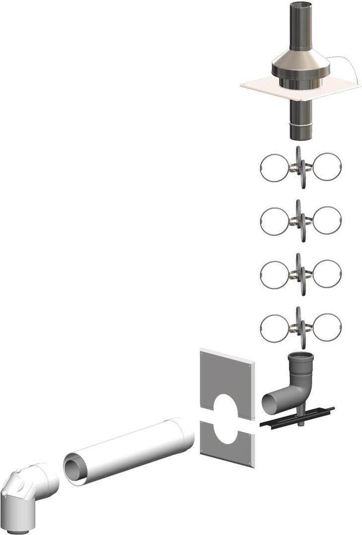 Atec Abgas-Technologie Atec Schacht-Set PolyTwin inkl. Verbindungsl. ES DN 80/125 - DN 80 1571