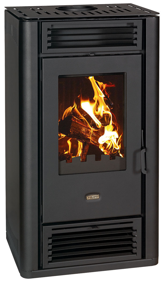PRITY 95 Ltd. Holzofen Kaminöfen Prity K3GT D Schwarz 8,1kw., A+ Prity K3GT D Black