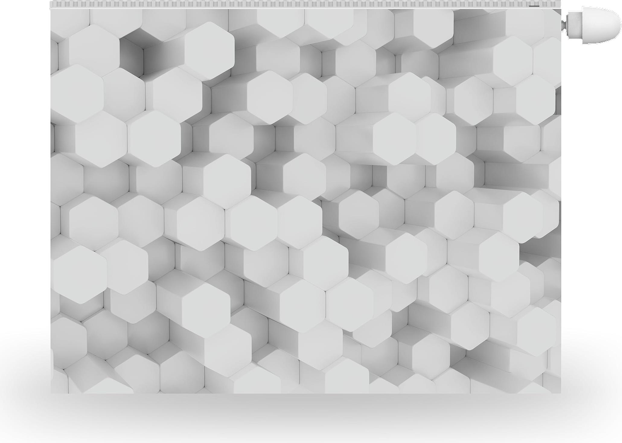 HUBDECO Magnetický kryt na radiátor 80x60cm Magnetický kryt na radiátor Grey Hexagon Motif Vodotesný, zvýšená odolnosť proti oderu, kryt na radiátor