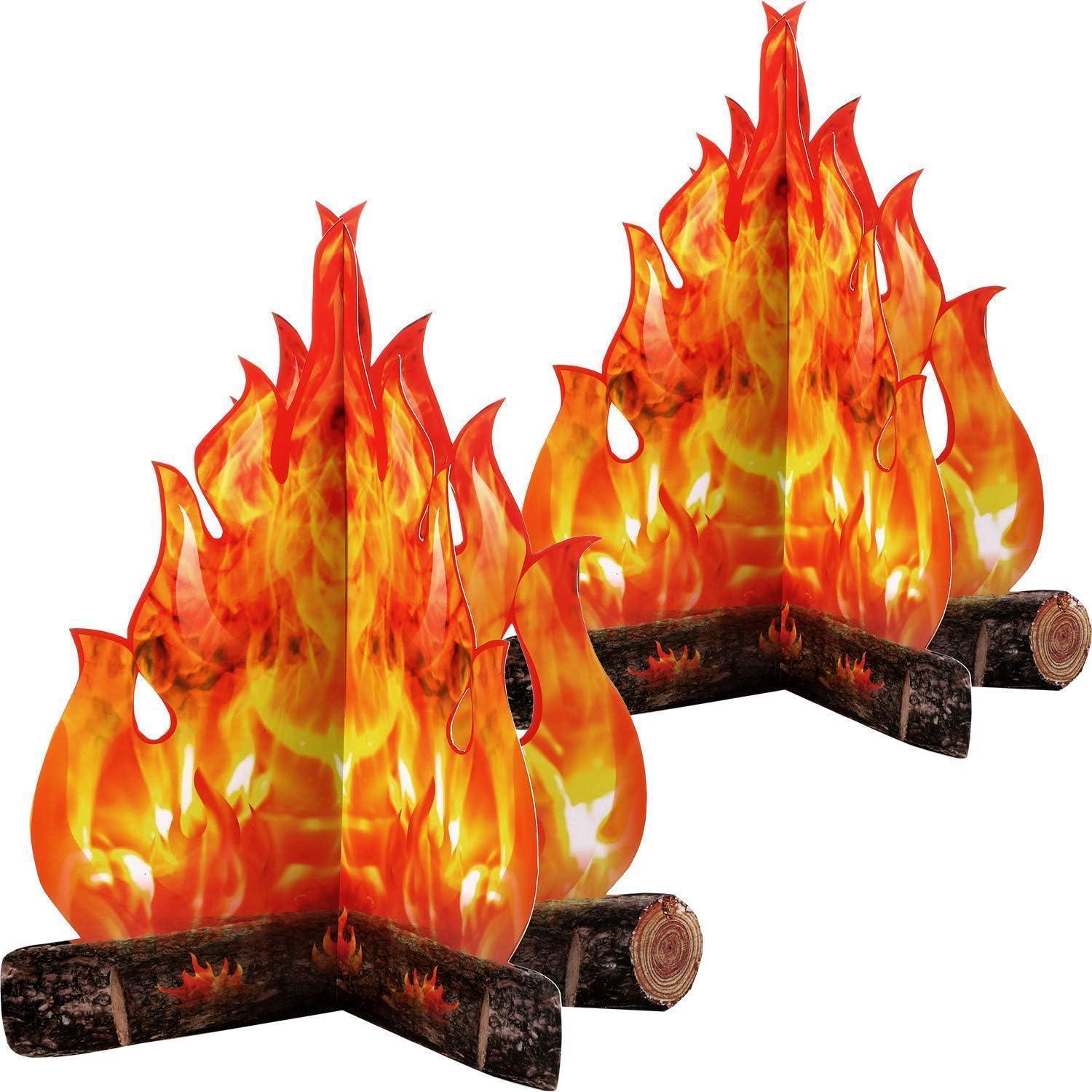 Sonstige Boao Künstliches Lagerfeuer 3D Pappe Dekoration Partyzubehör Gold Orange