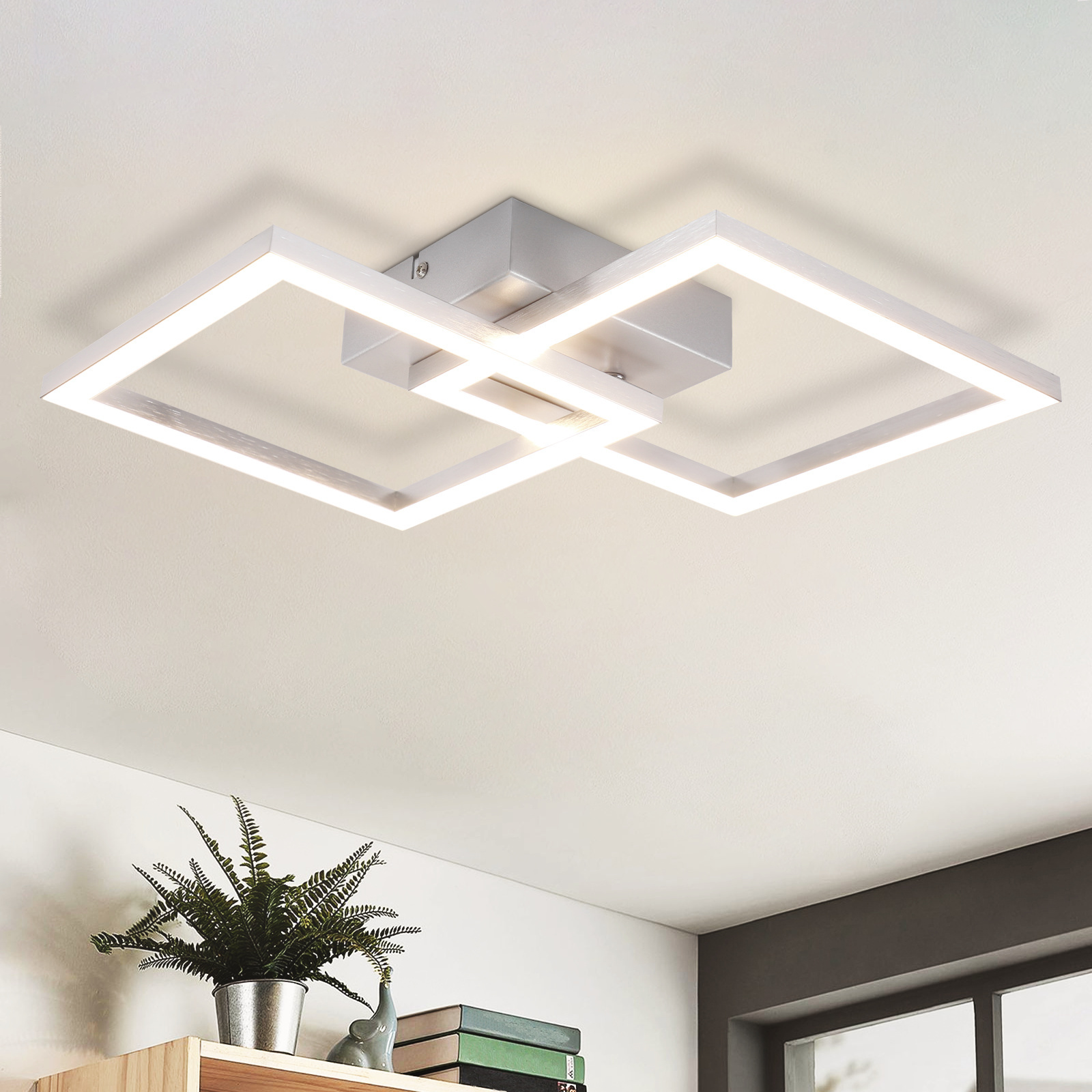 ZMH Lampada da soffitto LED Dimmerabile - Nero Soggiorno Lampada 80cm Soggiorno 78W Moderna Camera da letto Lampada da camera da letto Illuminazione a