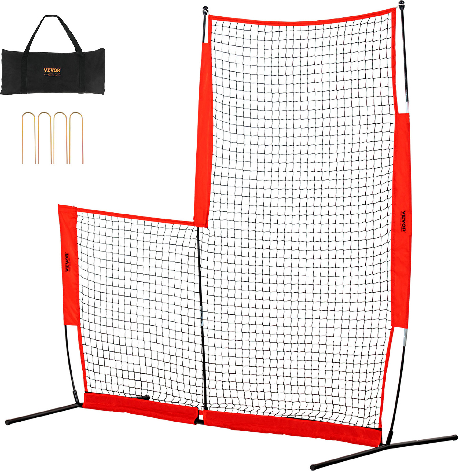 VEVOR Baseball-Schutzschirm Für Pitcher – Tragbar Mit Rädern & Tragetasche, 213x213cm