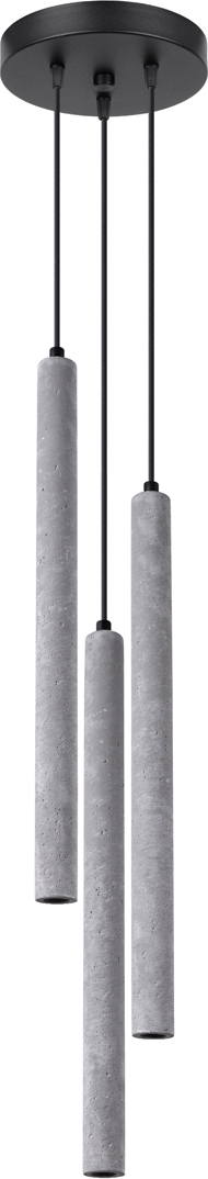 Pendelleuchten PASTELO 3P beton 3xG9 8W Beton 115x19.5x19.5cm Sollux Lighting