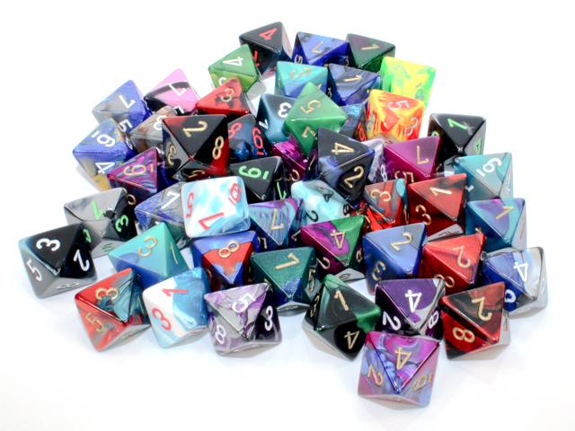 Zar D8 Gemini Chessex – zufällige Farbe (Stück)